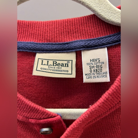 L.L. Bean Men's Waffle Henley Long Sleeve Shirt - Picture 3 of 5